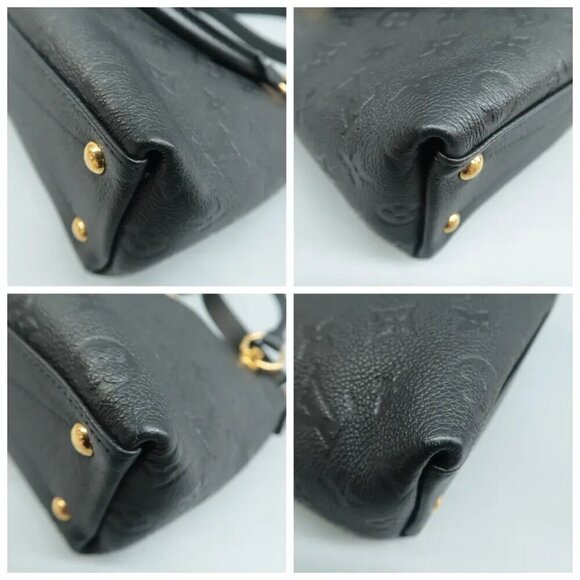 100% Authentic Louis Vuitton V Tote Black&White Leather Satchel 1496-61624 - Picture 6 of 12